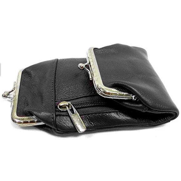 ROMA LEATHER Cigarette Case Holder with Purse Coin Purse- Black 💸 - Picture 2 of 7